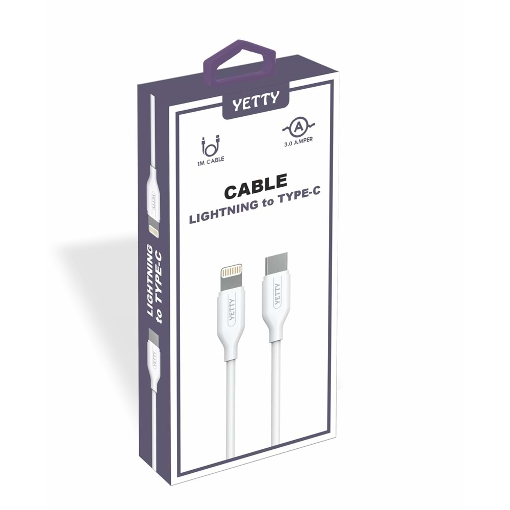 (YKB-08) LIGHTNING TO TYPE-C KABLO BEYAZ
