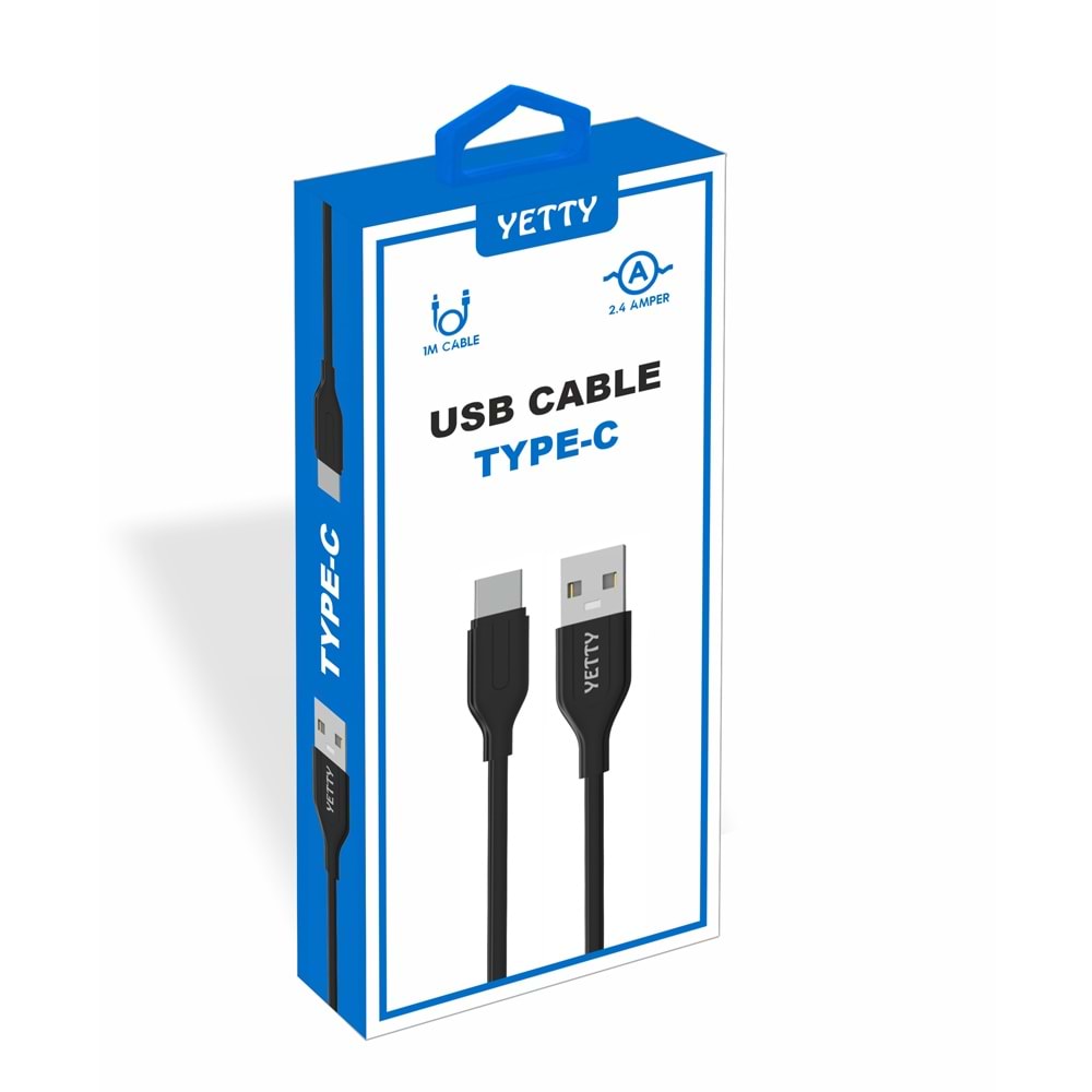 (YKB-03) TYPE-C USB KABLO SİYAH-10LU