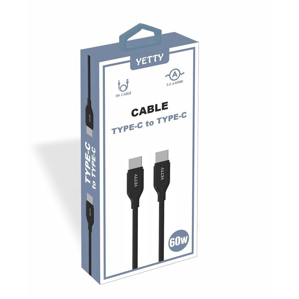 (YKB-07) TYPE-C TO TYPE-C KABLO SİYAH-10LU