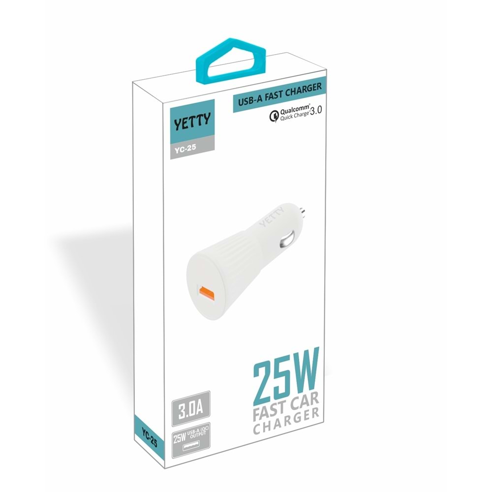 (YC-25B) 25W USB OTO ŞARJ YETTY-5Lİ
