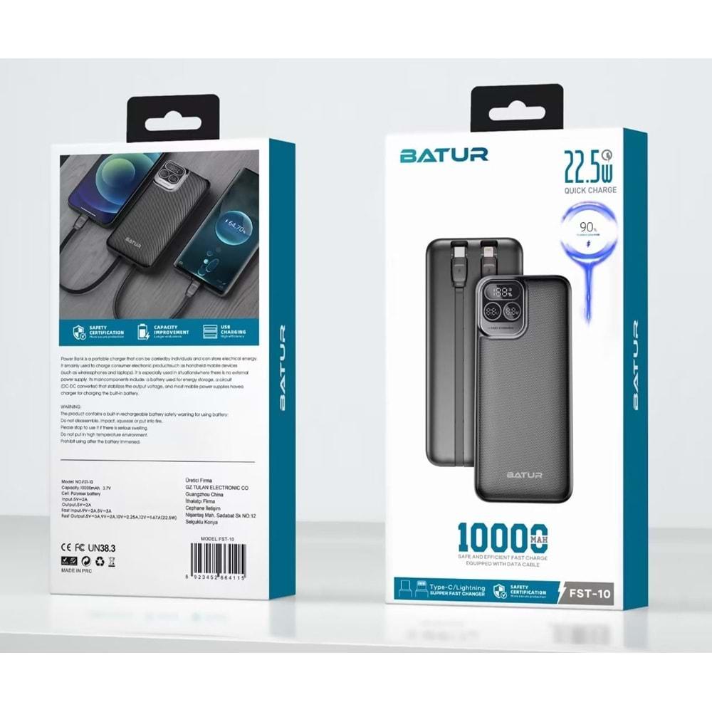 (FST-10) 10.000 MAH POWER BANK 22.5W