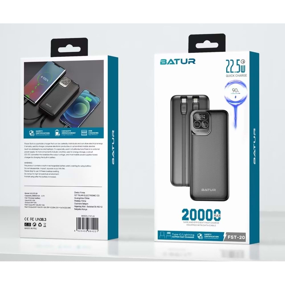 (FST-20) 20.000 MAH POWER BANK 22.5W