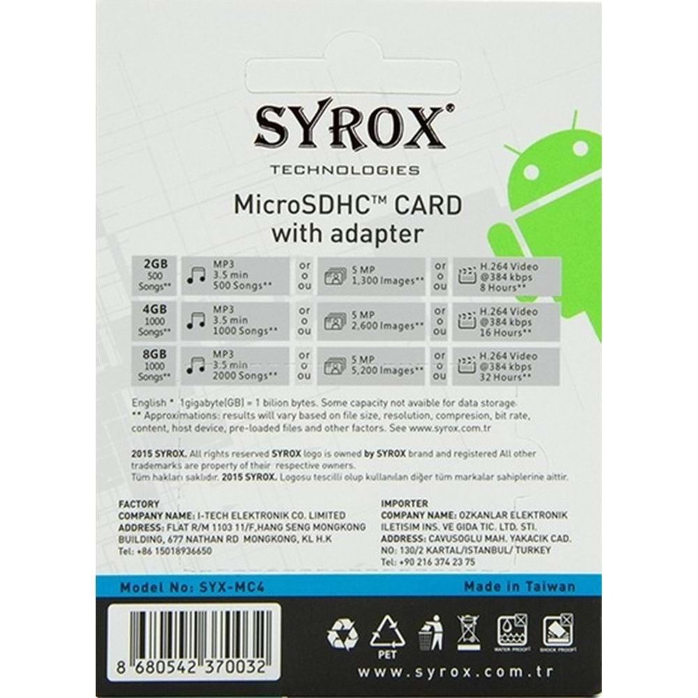 4 GB MİCRO SD