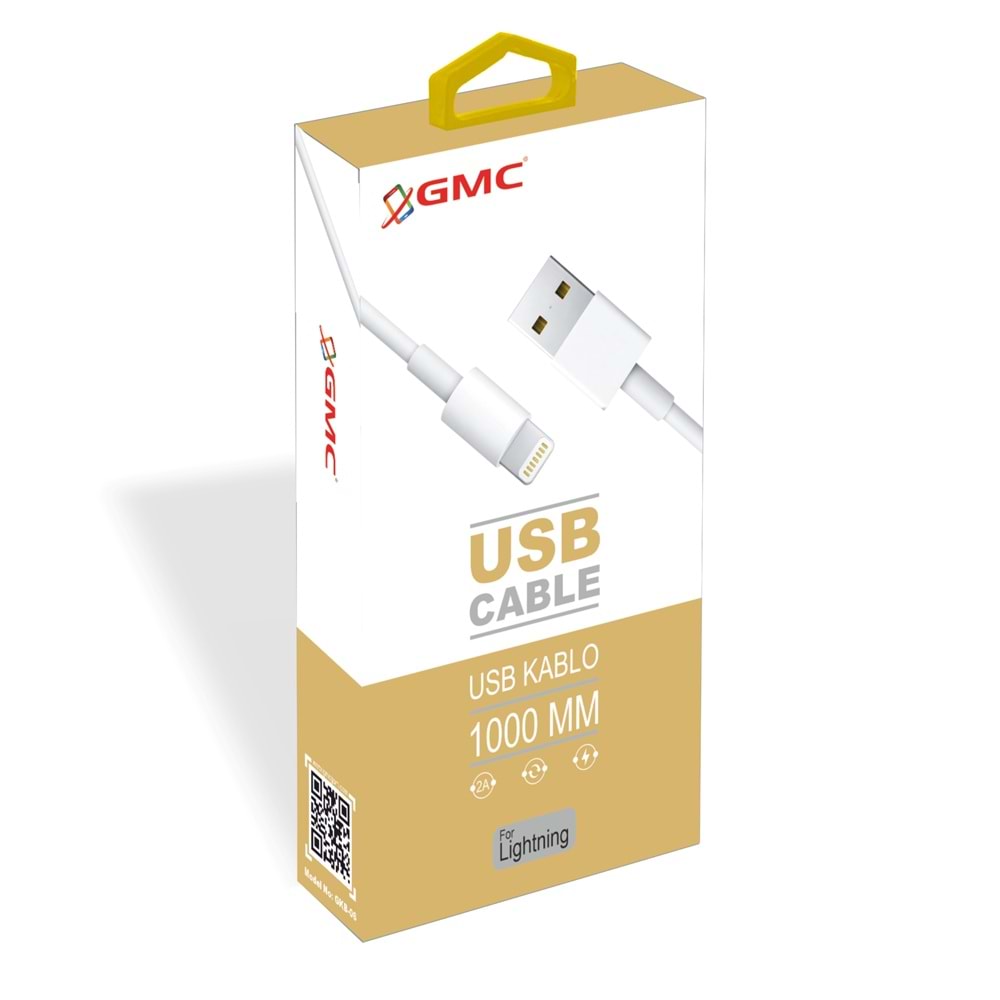 (GKB-06) LIGHTNING USB KABLO BEYAZ