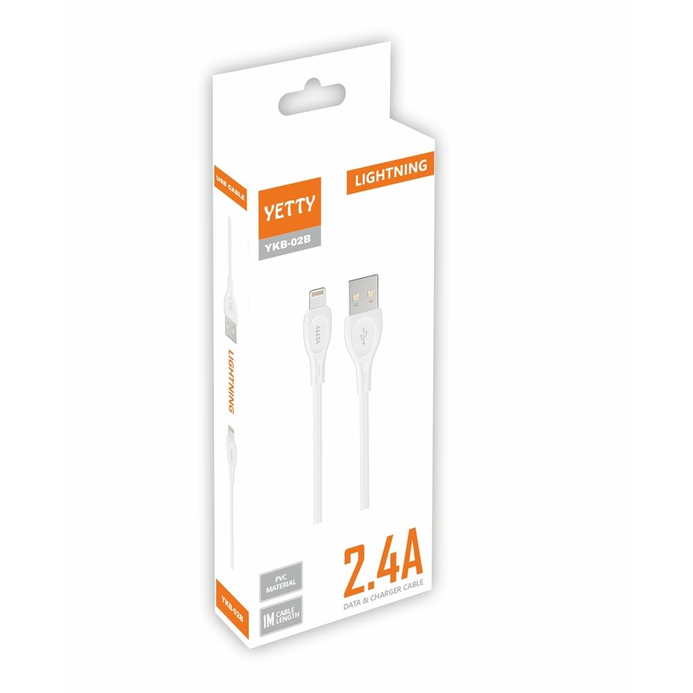 (YKB-02) LIGHTNING USB KABLO BEYAZ-10LU