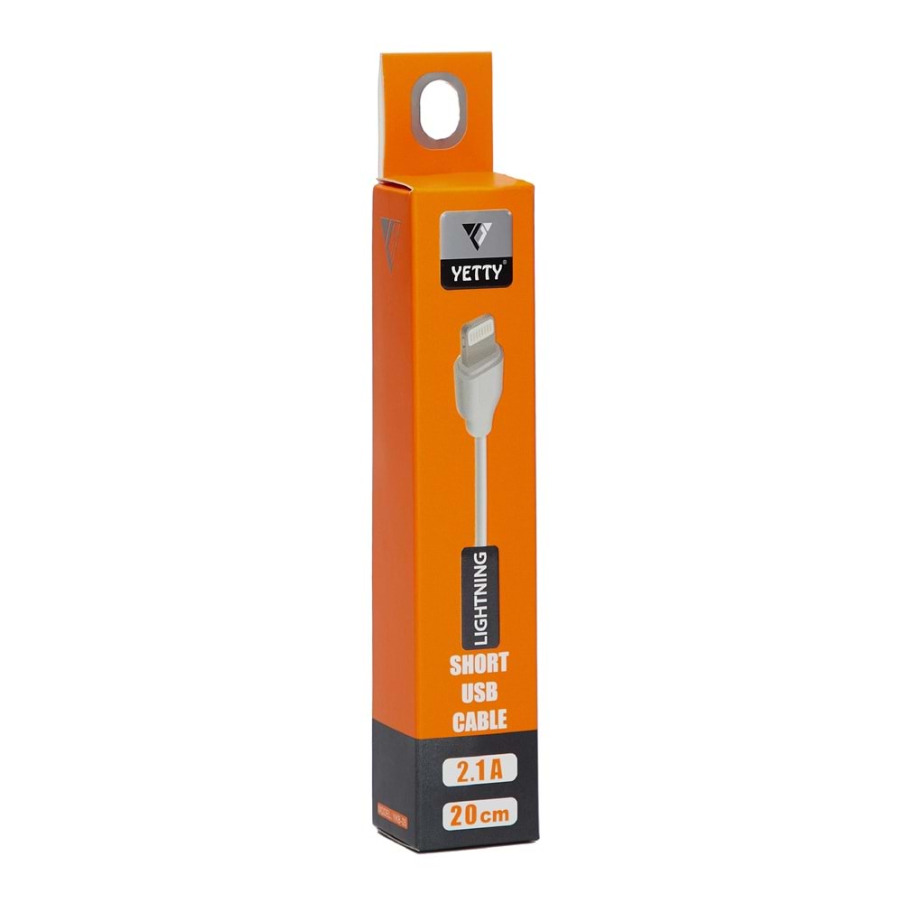 (YKB-05) LIGHTNING USB KABLO KISA BEYAZ-10LU