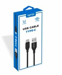 (YKB-03) TYPE-C USB KABLO SİYAH-10LU