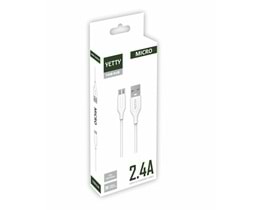 (YKB-01) MİCRO UÇ USB KABLO BEYAZ-10LU