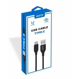 (YKB-03) TYPE-C USB KABLO SİYAH-10LU