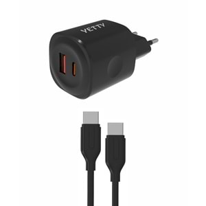 (YT-25TT) 25W USB+PD TYPE-C ŞARJ YETTY