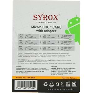8 GB MİCRO SD