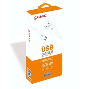 (GKB-07) MİCRO UÇ USB KABLO BEYAZ