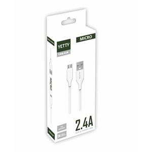 (YKB-01) MİCRO UÇ USB KABLO BEYAZ-10LU