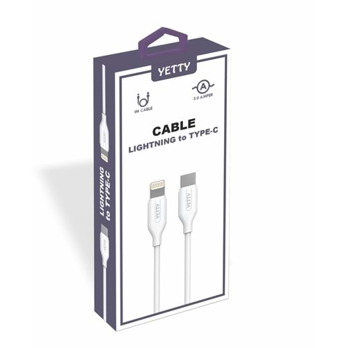 (YKB-08) LIGHTNING TO TYPE-C KABLO BEYAZ
