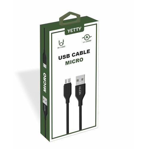 (YKB-01) MİCRO UÇ USB KABLO SİYAH-10LU