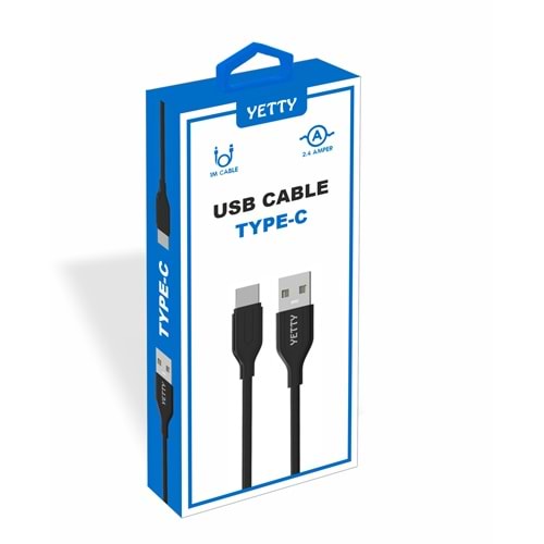 (YKB-03) TYPE-C USB KABLO SİYAH-10LU