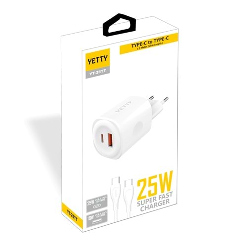 (YT-25TT) 25W USB+PD TYPE-C ŞARJ YETTY