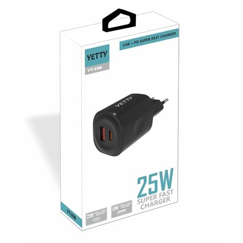 (YT-25B) 25W USB+PD ŞARJ YETTY-5Lİ