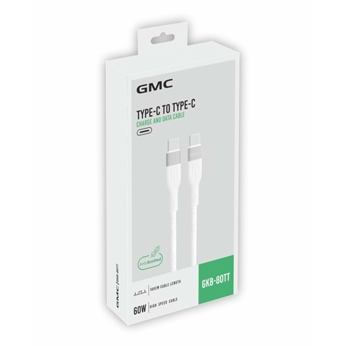 (GKB-80TT) TYPE-C TO TYPE-C KABLO BEYAZ