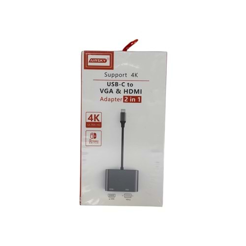 (HC-10) TYPE-C HDMI KABLO 2İN1