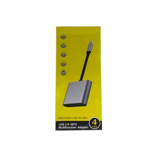 TYPE-C TO PD ÇOKLAYICI 4İN1 (YK-3544)