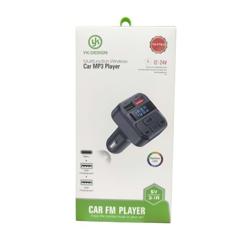 BLUETOOTH FM MODÜLATÖR (YK-FT612)