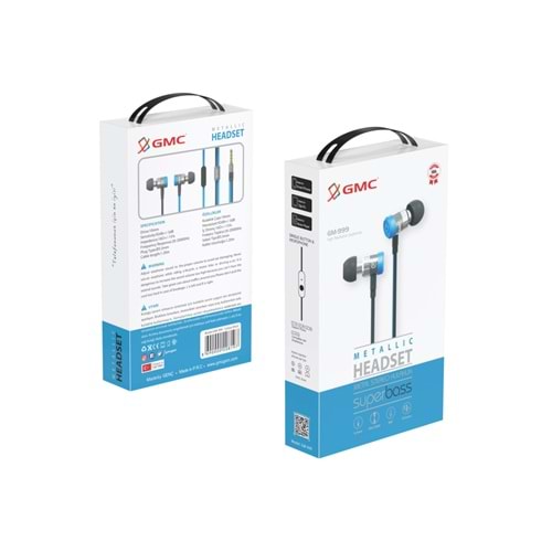3.5 MM KULAKLIK GM-999 MAVİ