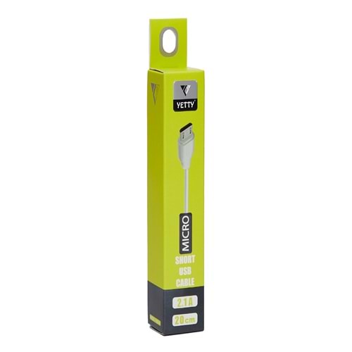 (YKB-04) MİCRO UÇ USB KABLO KISA BEYAZ-10LU