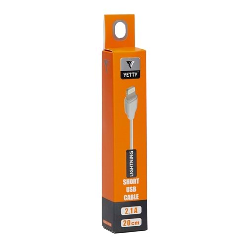 (YKB-05) LIGHTNING USB KABLO KISA BEYAZ-10LU