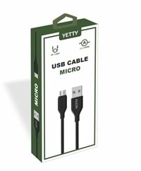 (YKB-01) MİCRO UÇ USB KABLO SİYAH-10LU