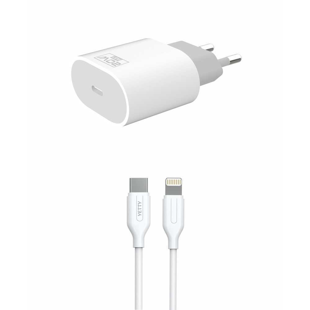 20W PD LIGHTNING ŞARJ YETTY (YT-47LT)-5Lİ
