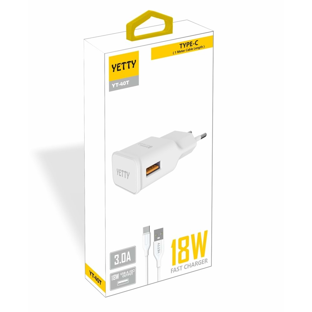 18W TYPE-C ŞARJ YETTY (YT-40T)-5Lİ